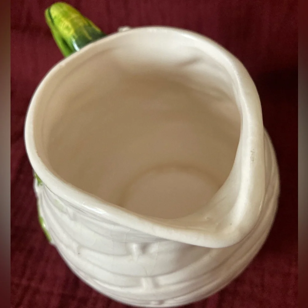 Vintage Lefton Japan Rustic Daisy Ceramic Creamer Pitcher Pot! - Picture 10 of 15
